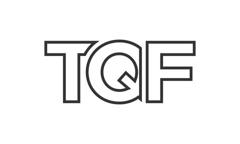 TQF logo design template with strong and modern bold text. Initial based ve.. Stock Illustration