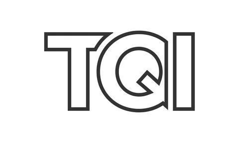 TQI logo design template with strong and modern bold text. Initial based ve.. 库存插图