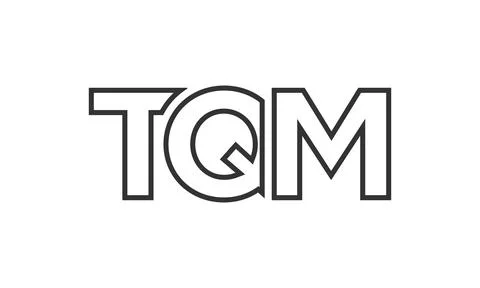 TQM logo design template with strong and modern bold text. Initial based ve.. Stock Illustration
