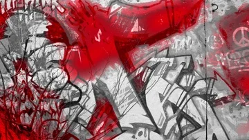 TR Graffities Red Anger Stock-Footage 85564792