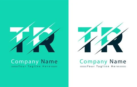 TR Letter Logo Vector Design Concept Elements Stock Illustration
