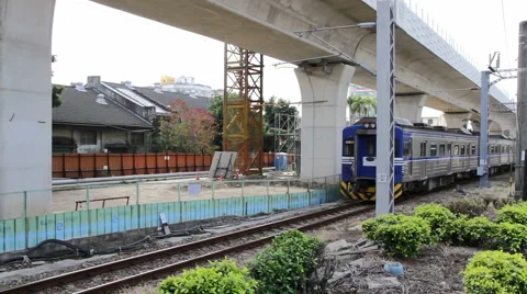 TRA Shuttle Train at Taichung Station. HD Stock Footage 49243987