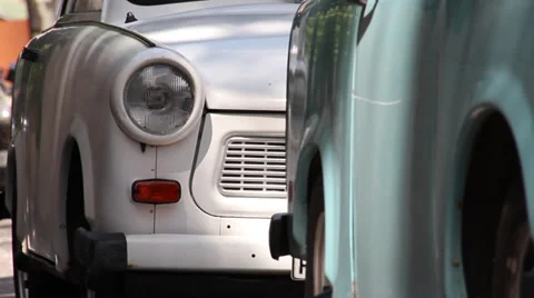 TRABANT CU HEADLIGHT 02 Stock Footage 38866442