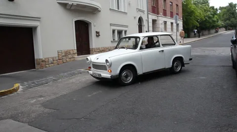 TRABANT MOVING LONGSHOT  02 Stock Footage 38835738