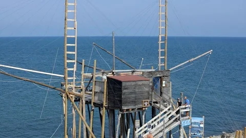 The trabucco 2 - Vieste Stock Footage 106209622