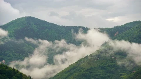 Trabzon City Mountains And Clouds Timelapse Stock Footage