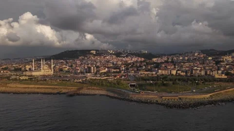 Trabzon Cityscape before Sunset Stock Footage 346189087