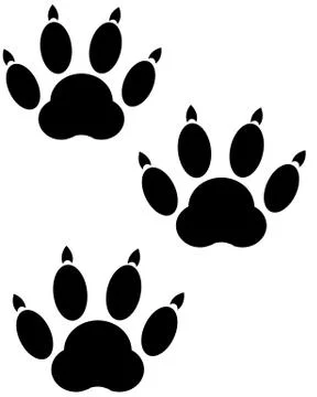 Trace animal on white Stock Illustration