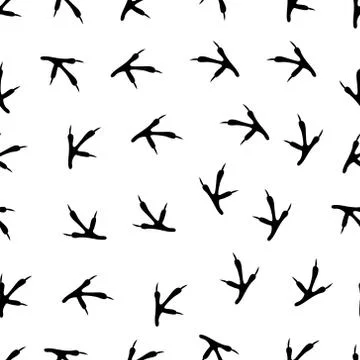 Trace of birds, seamless vector pattern Stock Illustration