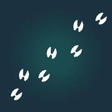 Trace of boar vector illustration on blank background Stock Illustration