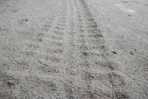 Trace from the car. Stock Photos