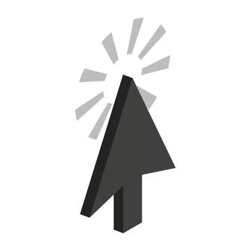 Trace from cursor icon, isometric 3d style Illustrazione stock