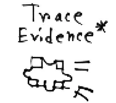 Trace evidence concept graphic with evidence investigation forensics analysis Stock Illustration