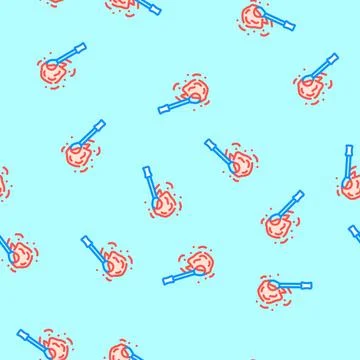 Trace evidence crime vector seamless pattern イラスト素材