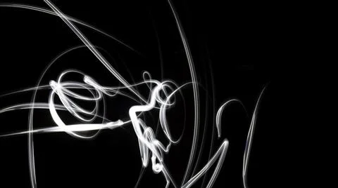 Trace of light in the dark. Stock Photos