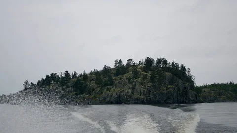 Trace Of A Motor Boat Which Sails On The Sea From The Shore Stock-Footage 101179691