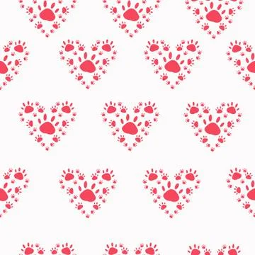 Trace a pet in the shape of a heart Stock Illustration