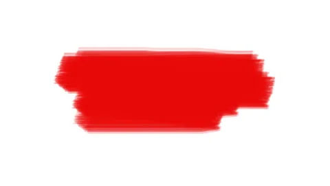 Trace from red paint freehand stroke, decorative elements isolated on white 動画素材 234074432