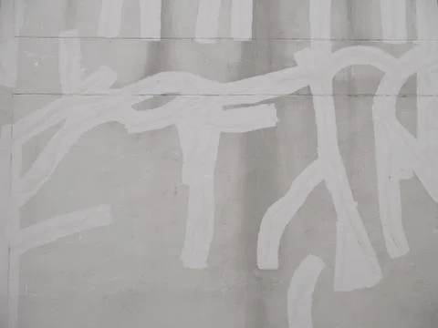 Trace of repaired crack wall Stockfoto's