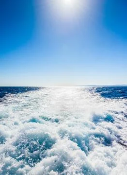 Trace of the ship Stock Photos