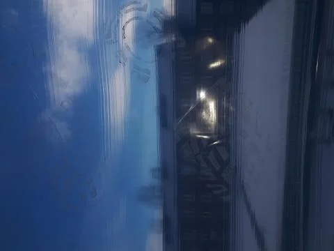 Trace of the shoe on the window Stock-Fotos