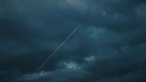 Trace from UFO in the sky Stock Footage 76108687