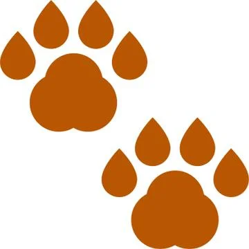 A trace from a wolf Vector Illustrazione stock