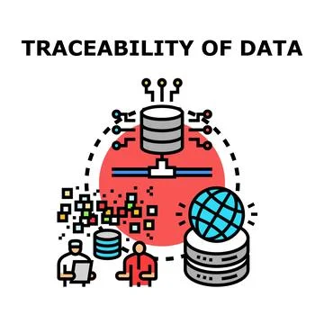 Traceability of data flow in global network management Stock Illustration