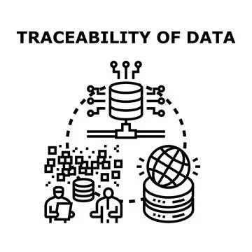 Traceability of data flow in global network management Stock Illustration