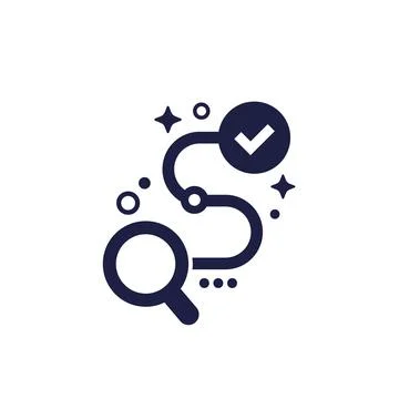 Traceability icon on white, vector Stock Illustration