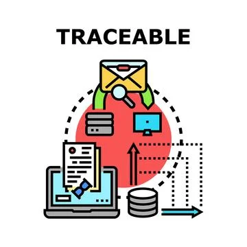 Traceable data flow and information management system Stock Illustration