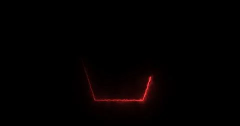 Traceable neon light moving on border of a pentagon. Glowing pentagon noen .. Stock Illustration