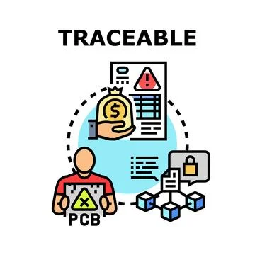 Traceable product lifecycle process for secure data management Stockillustratie
