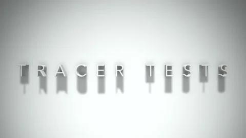 Tracer tests 3D title animation with shadows on a white background Stock Footage 297819529