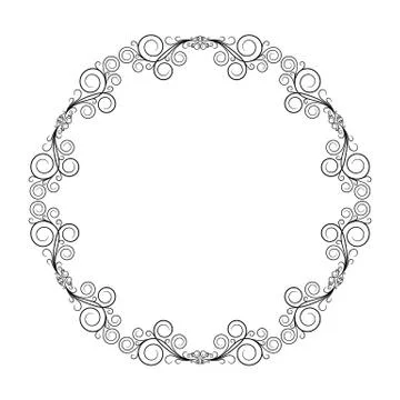 Tracery Frame Isolated On White. Stock Illustration