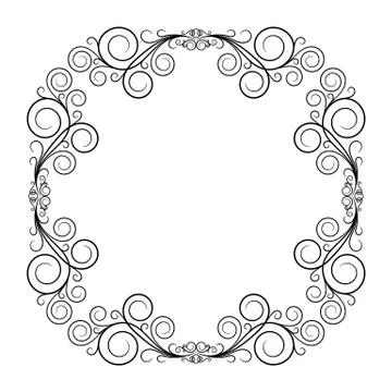 Tracery Frame Isolated On White. Stock Illustration
