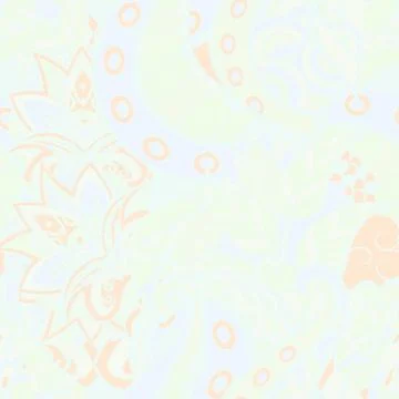 Tracery seamless pattern. Mehndi design. Pastel. 6 colors. Ethnic doodle text Stock Illustration