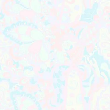 Tracery seamless pattern. Mehndi design. Pastel. 6 colors. Ethnic doodle text Stock Illustration