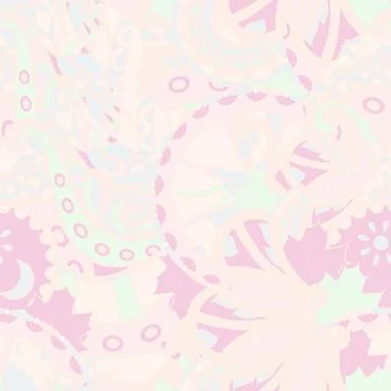 Tracery seamless pattern. Mehndi design. Pastel. 6 colors. Ethnic doodle text Stock Illustration