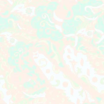 Tracery seamless pattern. Mehndi design. Pastel. 6 colors. Ethnic doodle text Stock Illustration