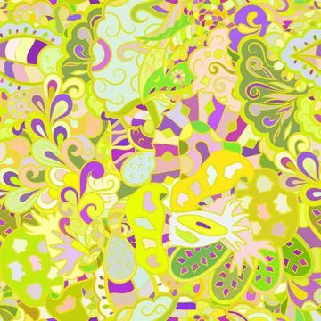Tracery seamless pattern. Mehndi design. Ethnic doodle texture. Curved doodli Illustrazione stock