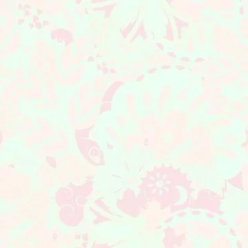 Tracery seamless pattern. Mehndi design. Pastel. 6 colors. Ethnic doodle text Stock Illustration
