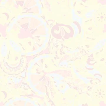Tracery seamless pattern. Mehndi design. Pastel. 6 colors. Ethnic doodle text Stock Illustration
