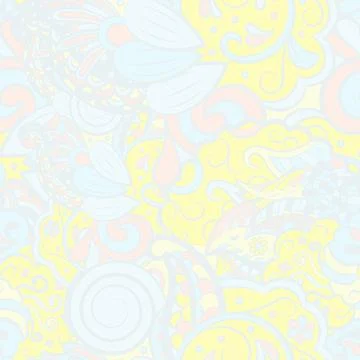 Tracery seamless pattern. Mehndi design. Pastel. 6 colors. Ethnic doodle text Stock Illustration