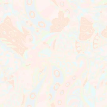 Tracery seamless pattern. Mehndi design. Pastel. 7 colors. Ethnic doodle text Stock Illustration