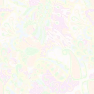 Tracery seamless pattern. Mehndi design. Pastel. 6 colors. Ethnic doodle text Illustrazione stock
