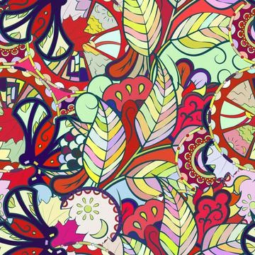 Tracery seamless pattern. Mehndi design. Ethnic doodle texture. Curved doodli Illustrazione stock