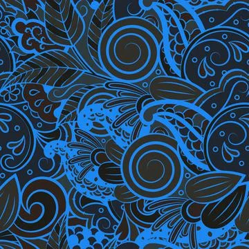 Tracery seamless pattern. Mehndi design. Dark sharp colors. 6 colors. Ethnic  스톡 일러스트