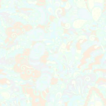 Tracery seamless pattern. Mehndi design. Pastel. 7 colors. Ethnic doodle text Stock Illustration