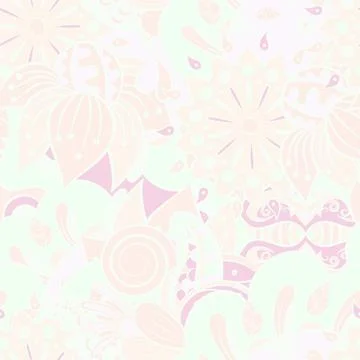 Tracery seamless pattern. Mehndi design. Pastel. 6 colors. Ethnic doodle text Illustrazione stock